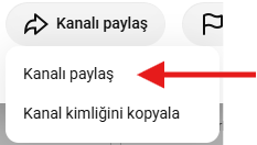 YouTube: Kanalı paylaş ve Kanal kimliğini kopyala